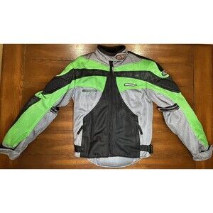 Men's FieldSheer Size S Black/Green Mesh Armored/Padded Motorcycle Riding Jacket